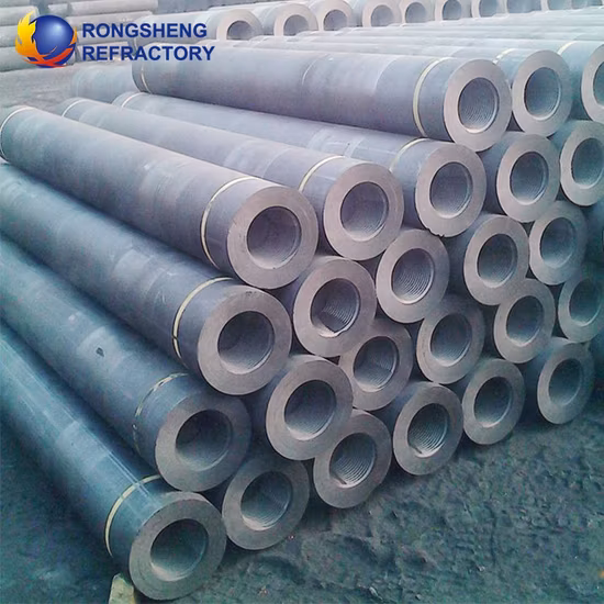 UHP, HP, RP Eletrodo de grafite usado para fabricação de aço Diâmetro 400mm 500mm600mm